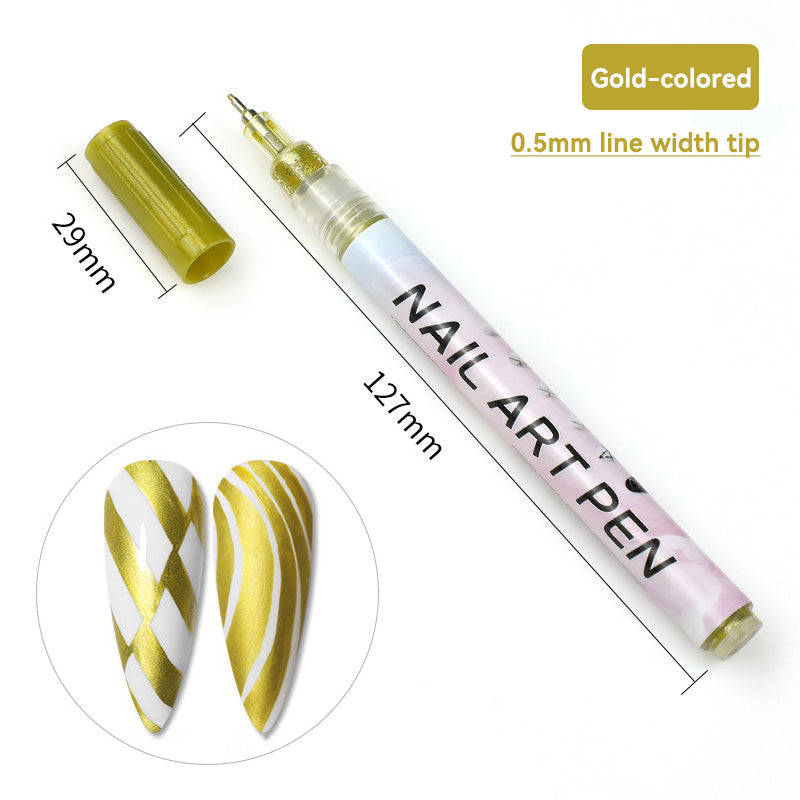 Nail Painting Pen #11 Gold-colored 0.5mm Head