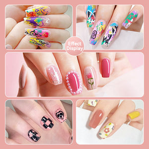 4 Colors Nail Painting Pen Set #02 0.5mm Head