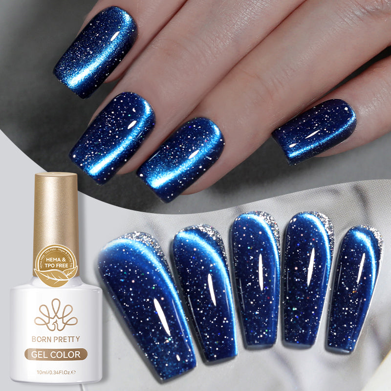 Glitter Cat Magnetic Gel MY414 Blue Diamond 10ml HEMA/TPO FREE