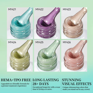 6 Colors Glass Cat Magnetic Gel M50 Spring Geometry 7ml HEMA/TPO FREE Gel Nail Polish BORN PRETTY 