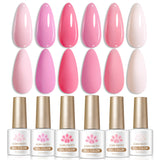 6 Bottles Color Gel Polish Set 7ml