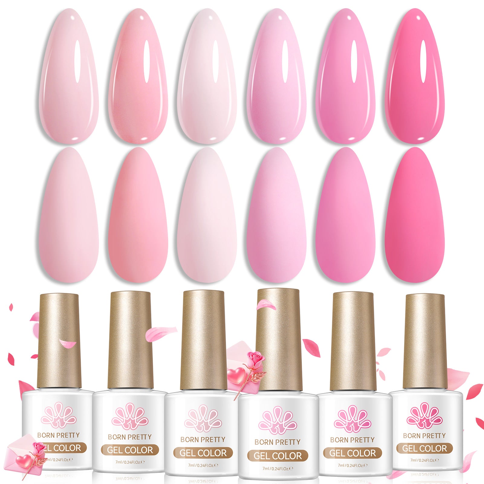 6 Colors Gel Set S45 By Habit 7ml HEMA/TPO FREE