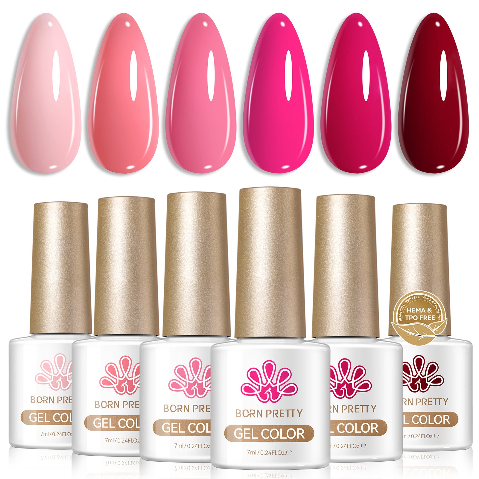 6 Colors Gel Set S47 Y2K Neon 7ml HEMA/TPO FREE