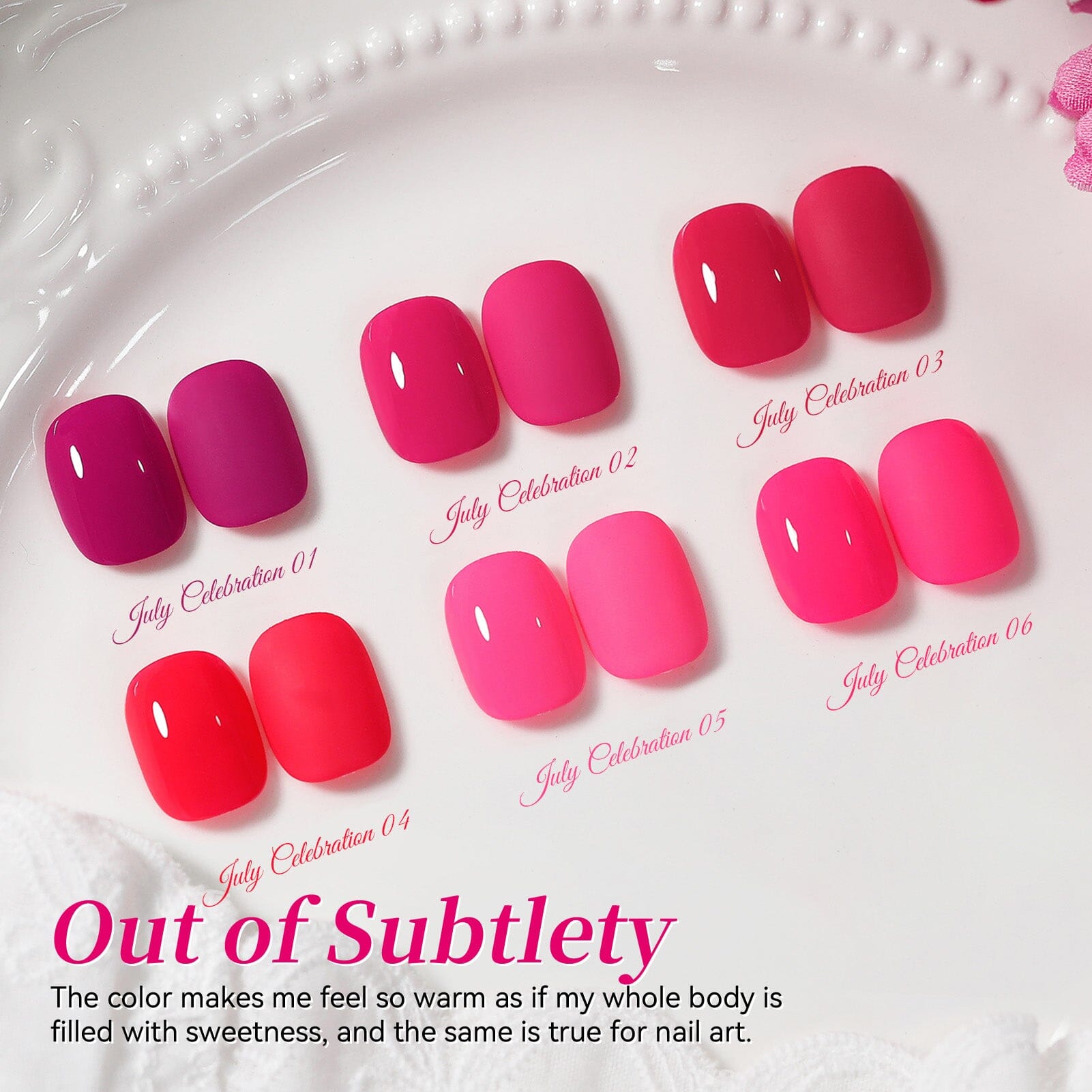 6 Colors Gel Set S48 Out of Subtlety 7ml Gel Nail Polish BORN PRETTY 
