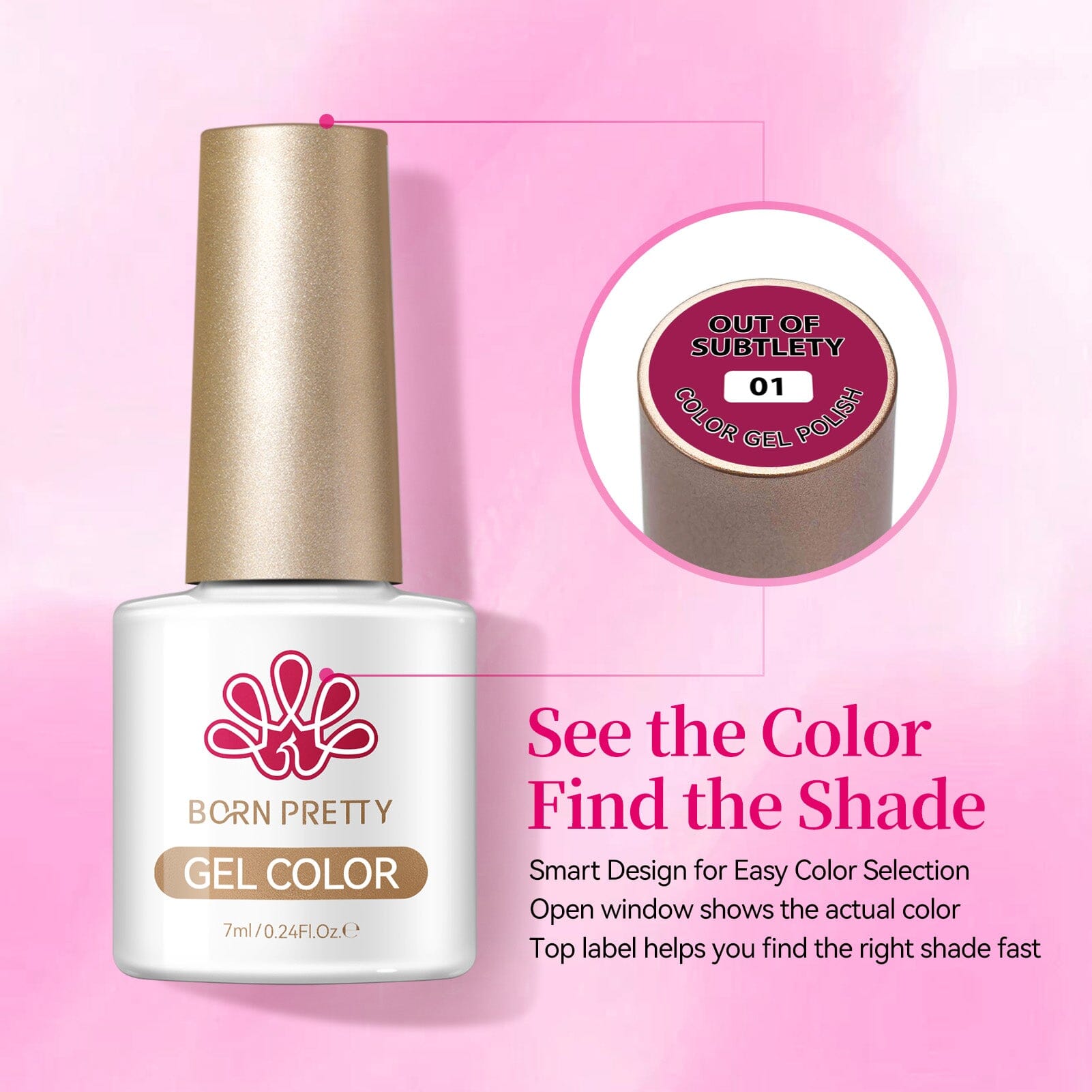 6 Colors Gel Set S48 Out of Subtlety 7ml Gel Nail Polish BORN PRETTY 