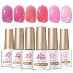 6 Colors Jelly Gel J53 Beyond Usual 7ml Gel Nail Polish BORN PRETTY 