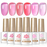 6 Colors Jelly Gel Polish Set 7ml