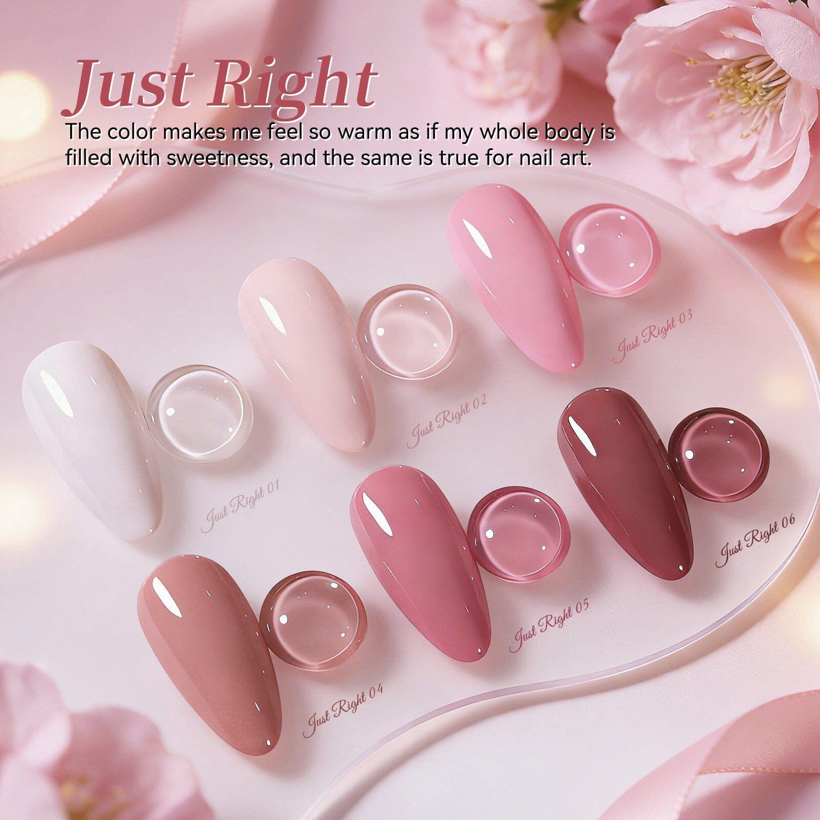 BORN PRETTY ジェルネイル 6本セット 7ml 6 Colors Gel Set S50 Just Right 7ml – BORN PRETTY