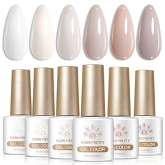 6 Colors Gel Set S52 In Between 7ml Gel Nail Polish BORN PRETTY 