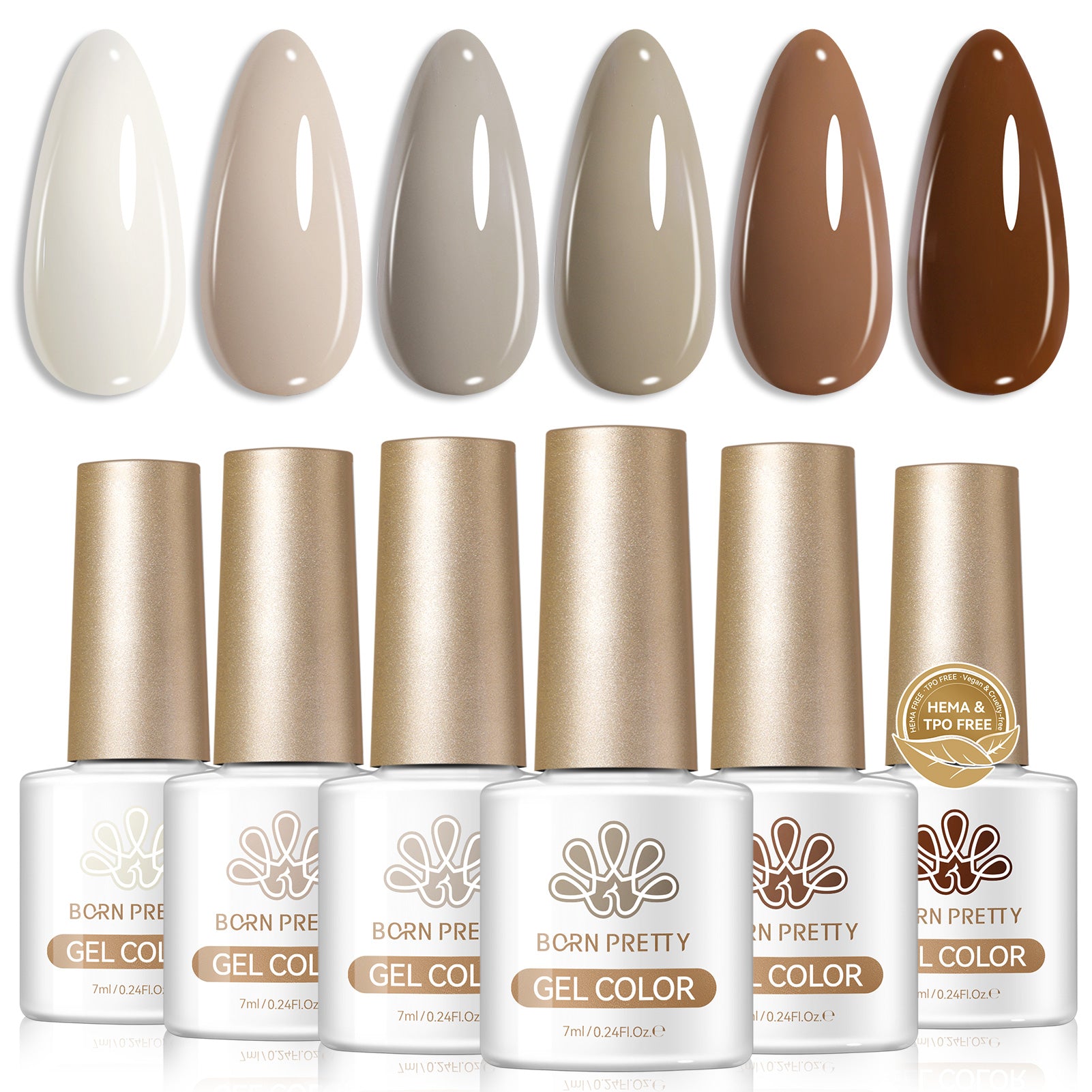 6 Colors Gel Set S53 Haze Mountain 7ml HEMA/TPO FREE