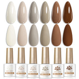 6 Bottles Color Gel Polish Set 7ml