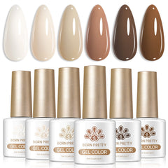 6 Colors Gel Set S54 Desert Dawn 7ml Gel Nail Polish BORN PRETTY 