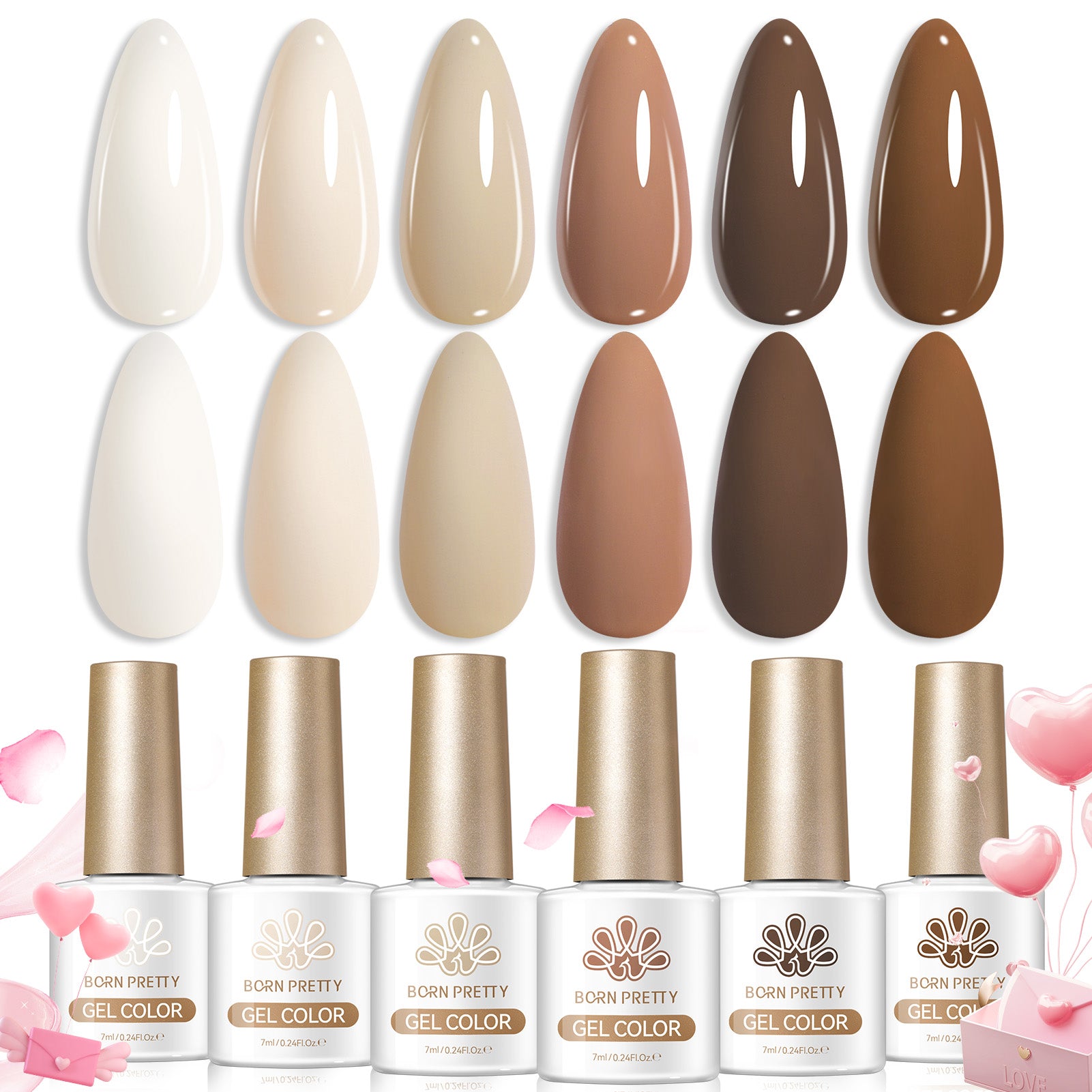 6 Colors Gel Set S54 Desert Dawn 7ml HEMA/TPO FREE