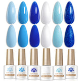 6 Bottles Color Gel Polish Set 7ml