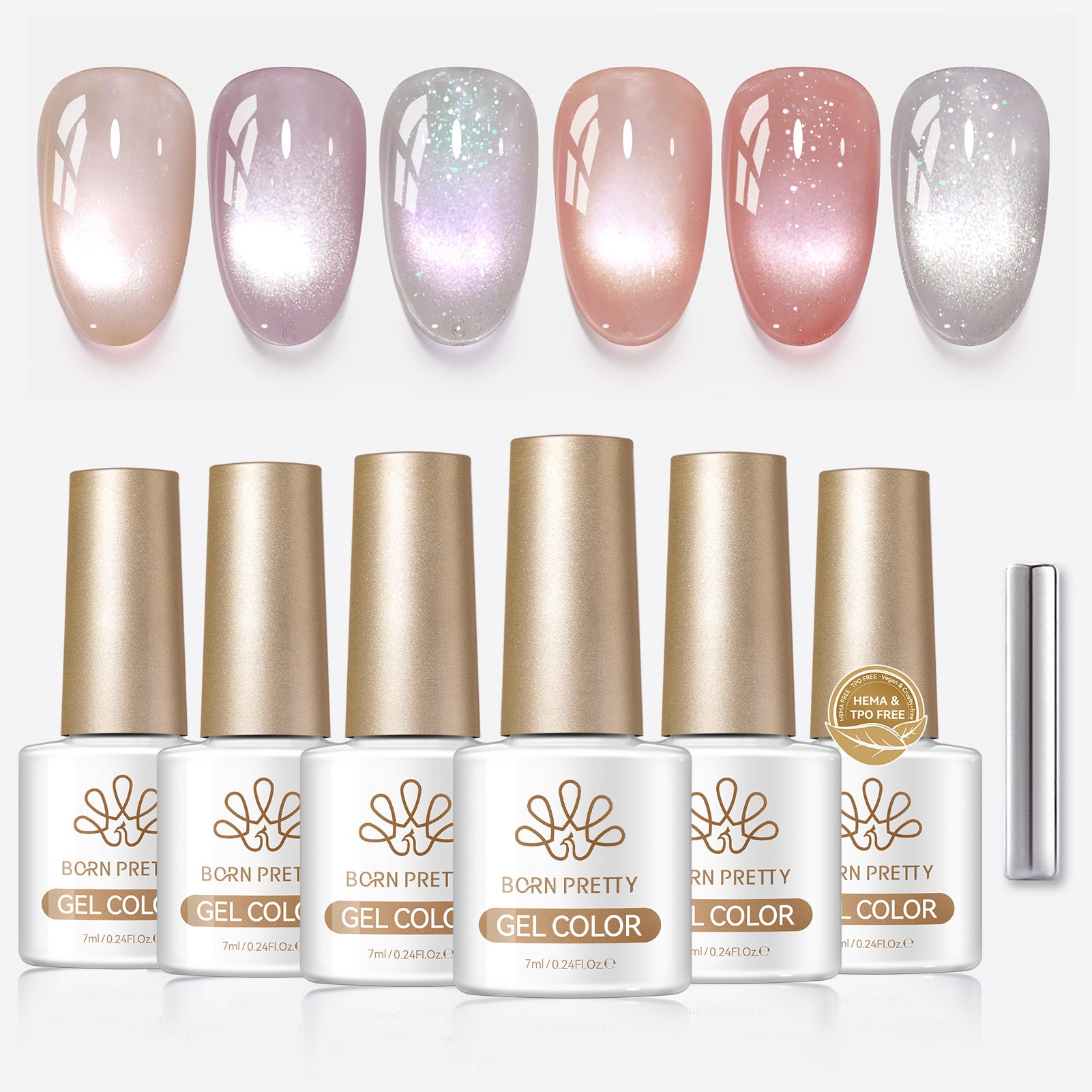 6 Colors Cat Magnetic Gel M59 Nice Coast 7ml HEMA/TPO FREE