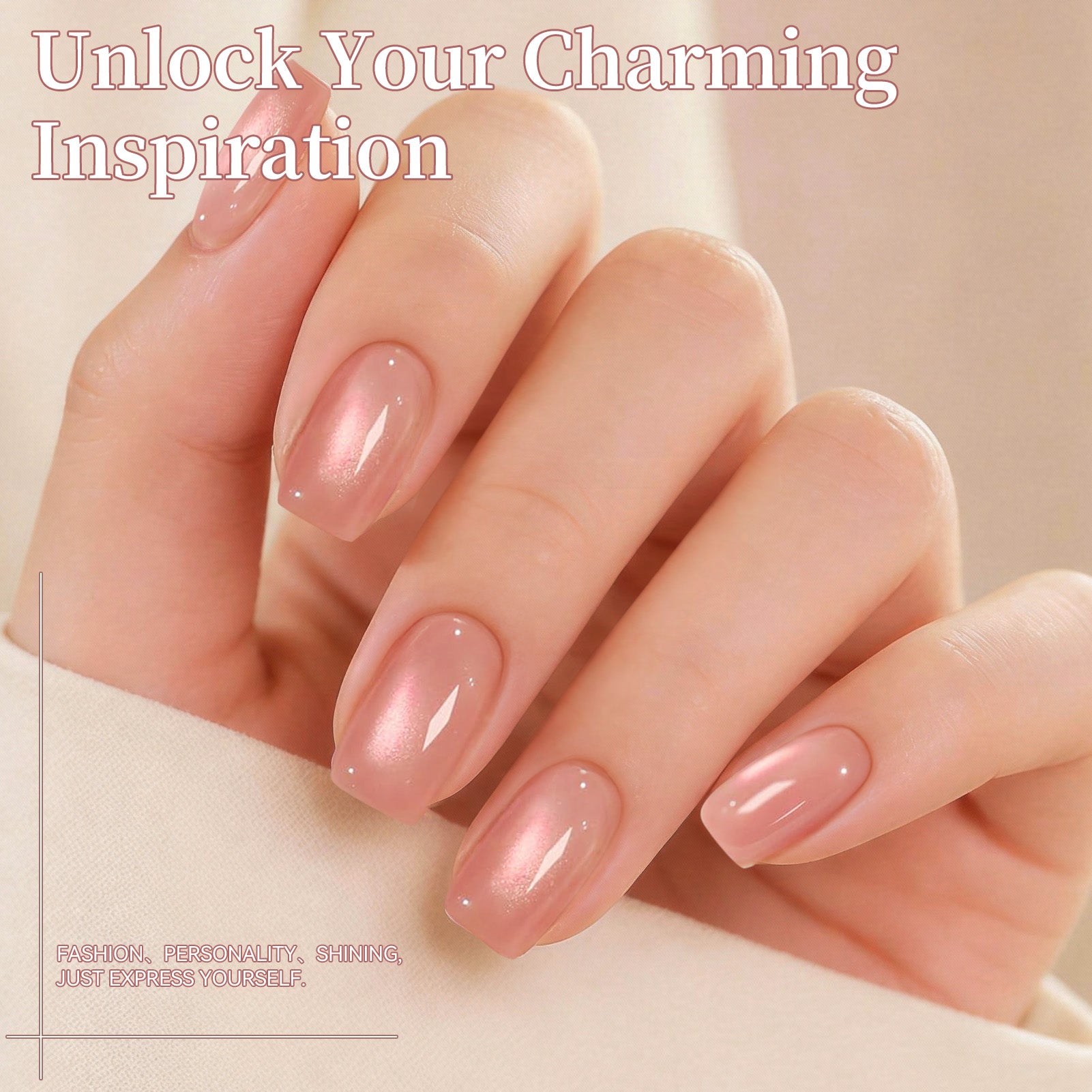 Glass Cat Magnetic Gel MY472 Peach Coral Sea 15ml HEMA/TPO FREE