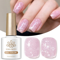 Reflective Gel SZ54 Pink Gleam 10ml Gel Nail Polish BORN PRETTY 