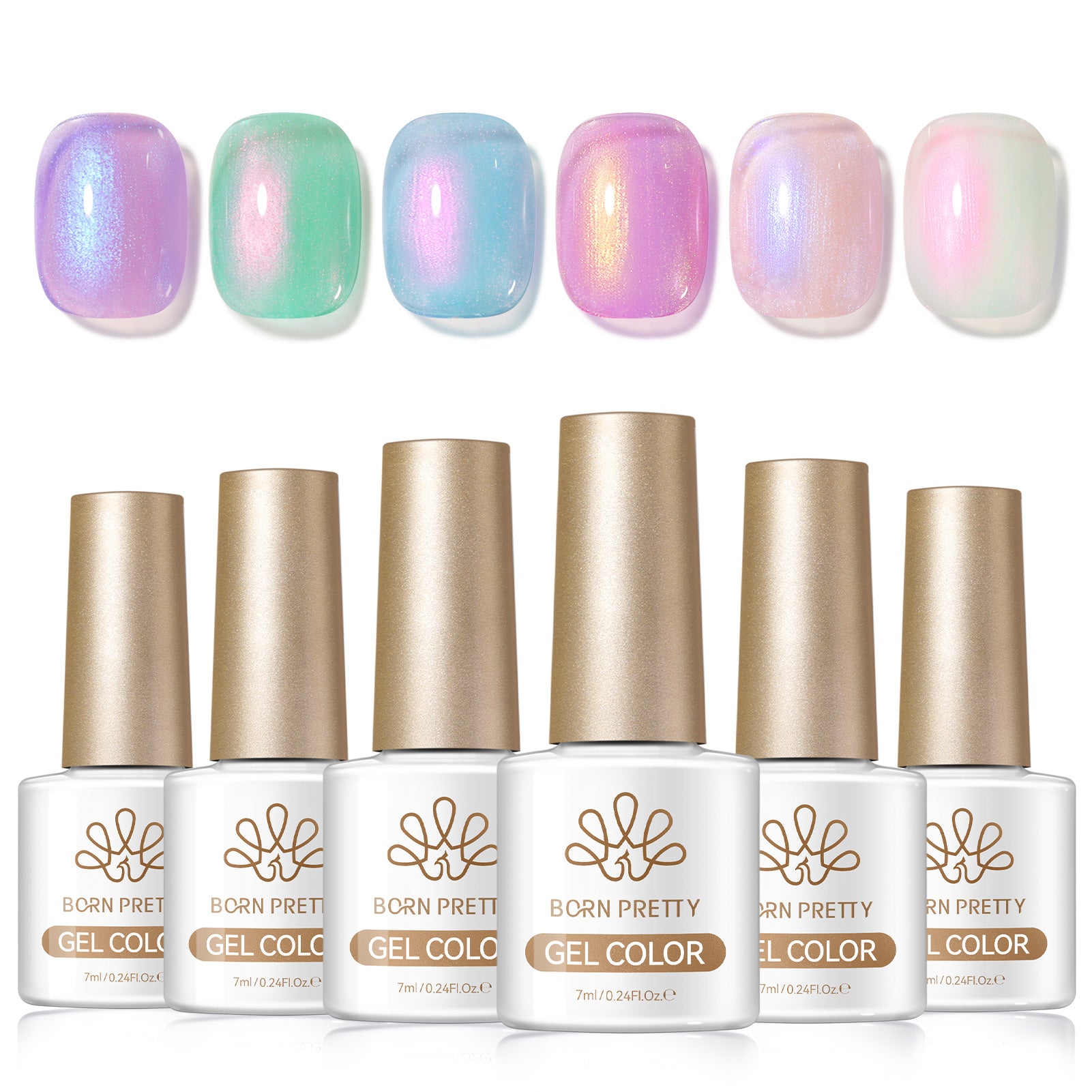 6 Colors Aurora Gel T21 Mermaids Tears 7ml