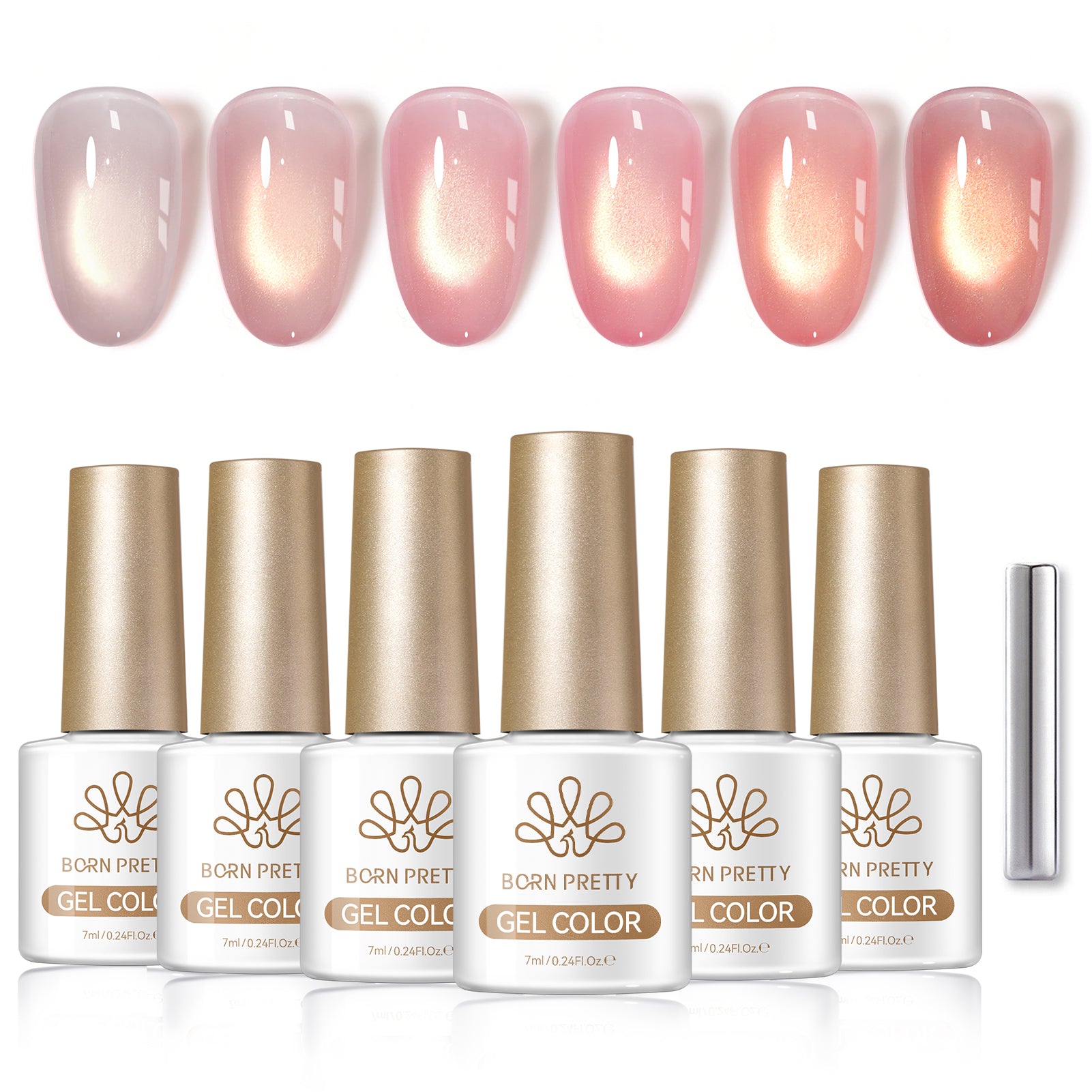 6 Colors Golden Shimmer Cat Magnetic Gel M62 Moonlight Ballet 7ml