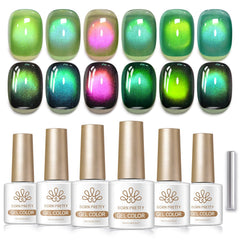 6 Colors Colored Cat Magnetic Gel M63 Aletau 7ml Gel Nail Polish BORN PRETTY 