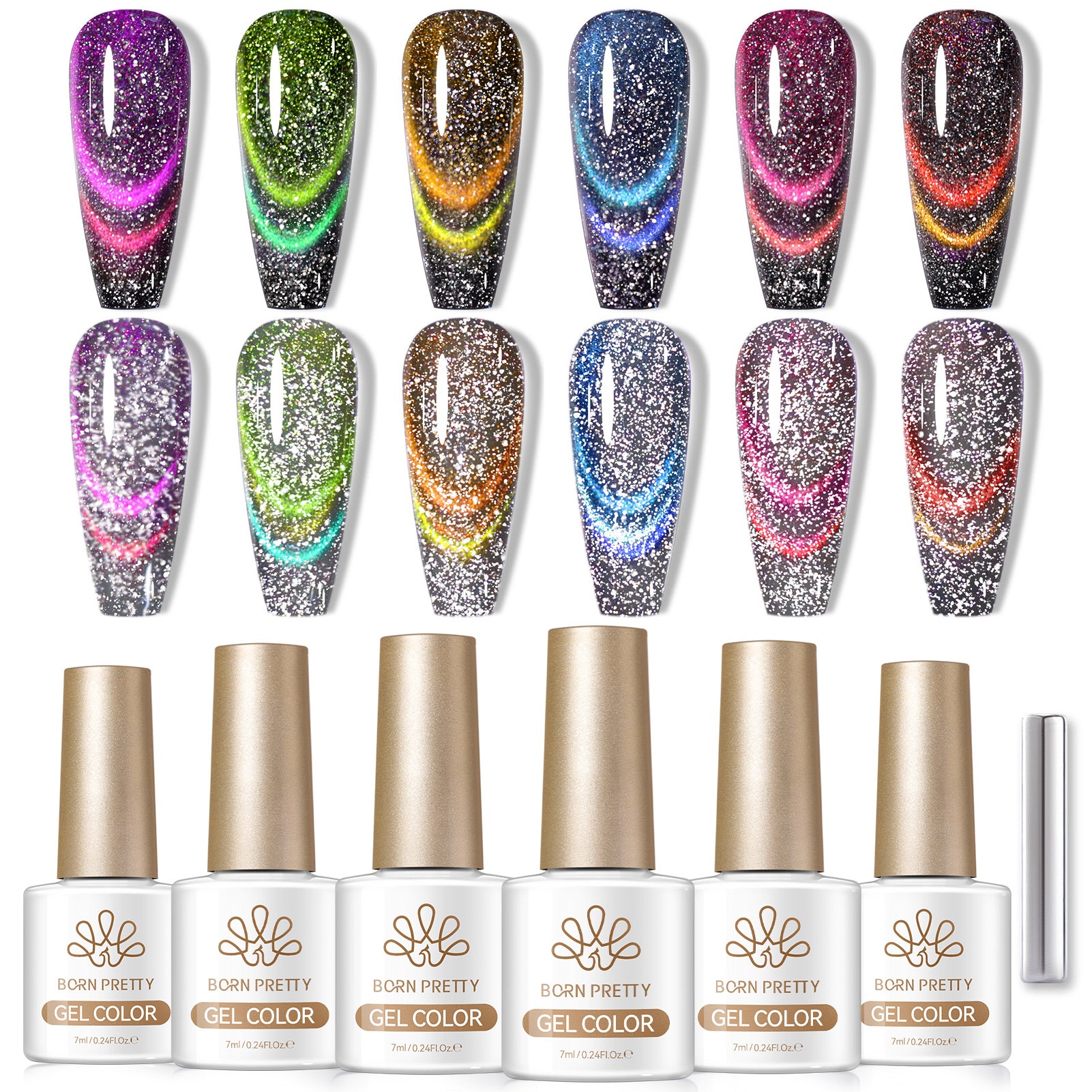 6 Colors Reflective Cat Magnetic Gel M64 Light Years Away 7ml