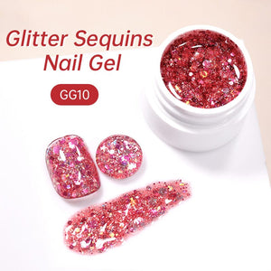 Glitter Sequins Nail Gel 7ml Gel Nail Polish LILYCUTE GG10 