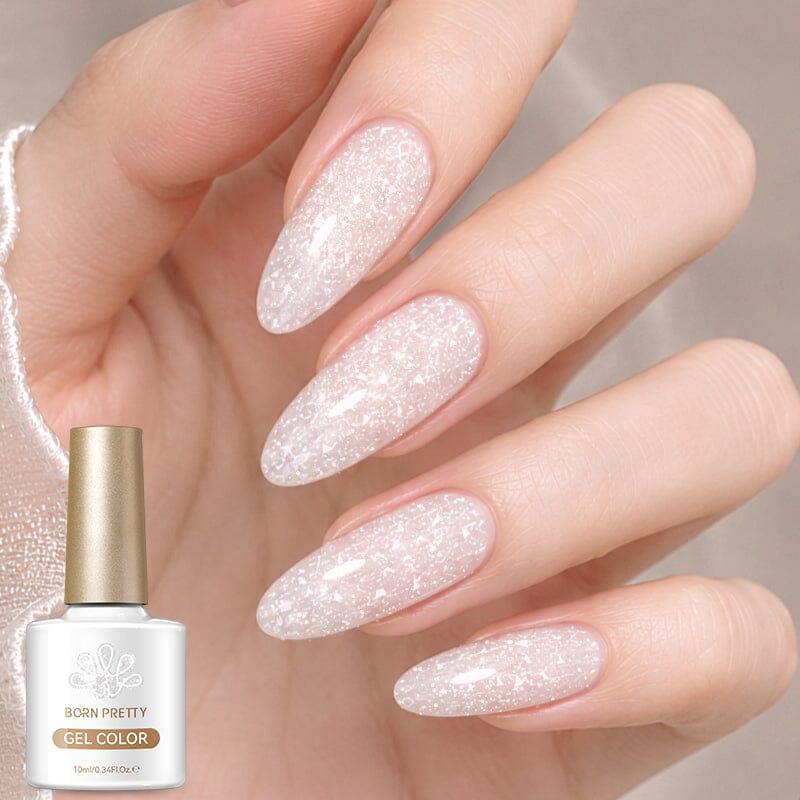 Jelly Gel TS34 Fluttering Flakes 10ml Gel Nail Polish BORN PRETTY 
