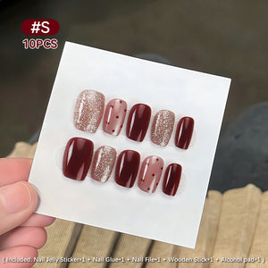 10pcs Press on Nails #01 BY2507 Size S