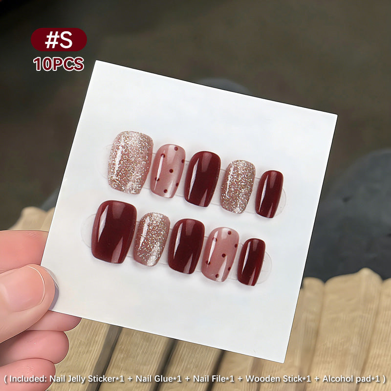 10pcs Press on Nails #01 BY2507 Size S