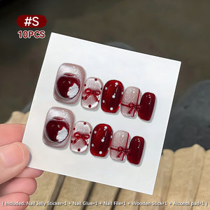 10pcs Press on Nails #12 SG882 Size S