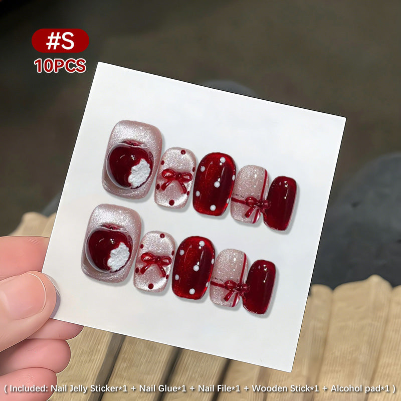 10pcs Press on Nails #15 S383 Size S