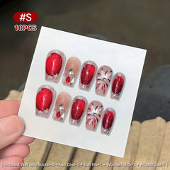 10pcs Press on Nails #16 S404 Size S