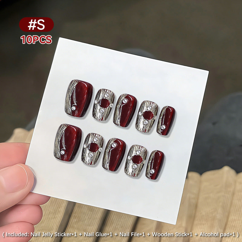 10pcs Press on Nails #04 SG902 Size S