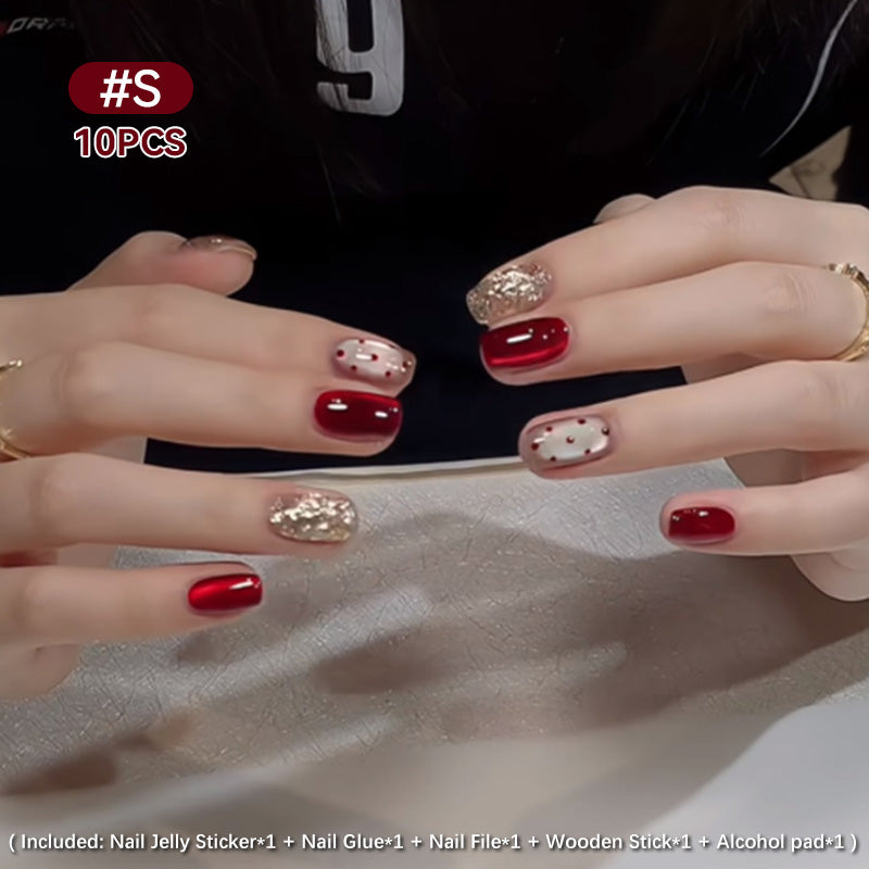 10pcs Press on Nails #01 BY2507 Size S