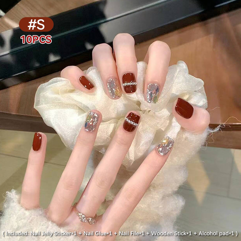 10pcs Press on Nails #05 SG807 Size S