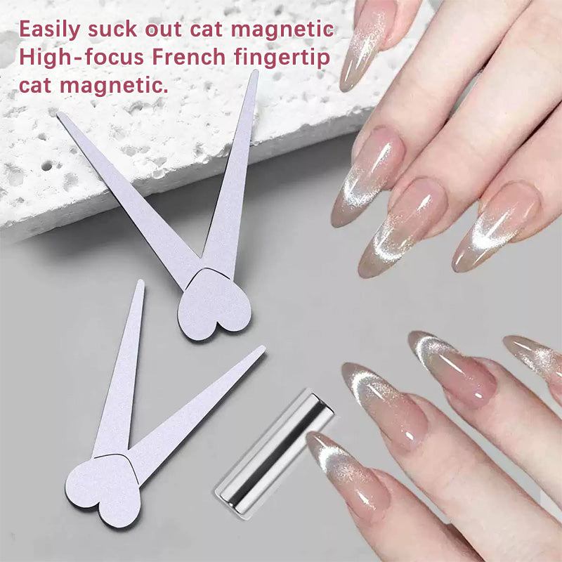 Metal Plate #02 Heart Shaped French Cat Magnetic Auxiliary Tool