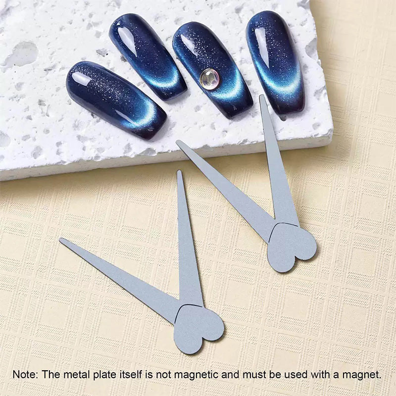 Metal Plate #02 Heart Shaped French Cat Magnetic Auxiliary Tool