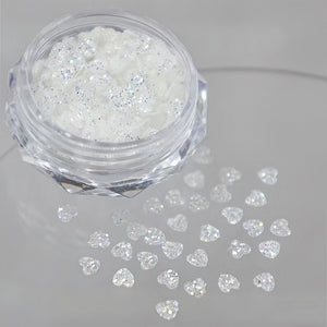 Star Shape White Glitter Nail Sequins