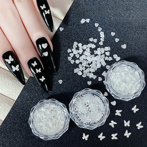 Star Shape White Glitter Nail Sequins