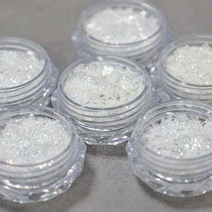 Star Shape White Glitter Nail Sequins