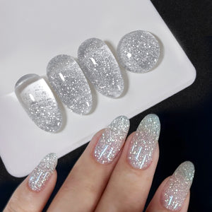 Reflective Glitter Gel SZ57 Silver Rime 10ml