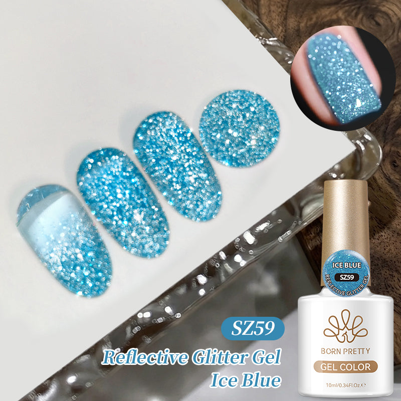 Reflective Glitter Gel SZ59 Ice Blue 10ml