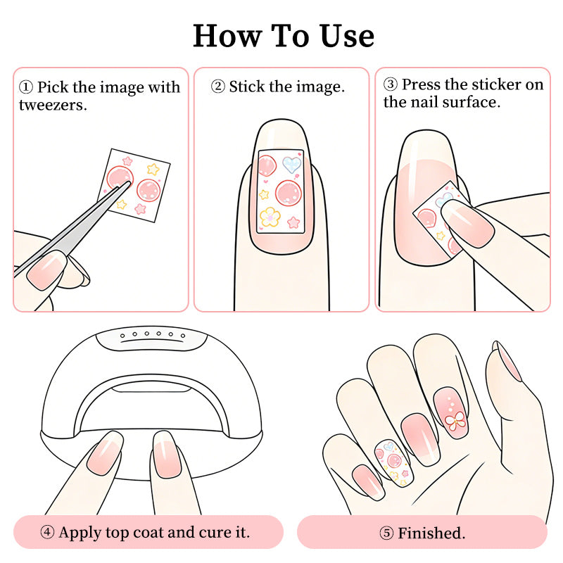 Spring Flowers Butterfly 3D Nail Sticker MO-789