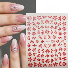 Pink Spring Flowers Sakura 3D Nail Sticker #03