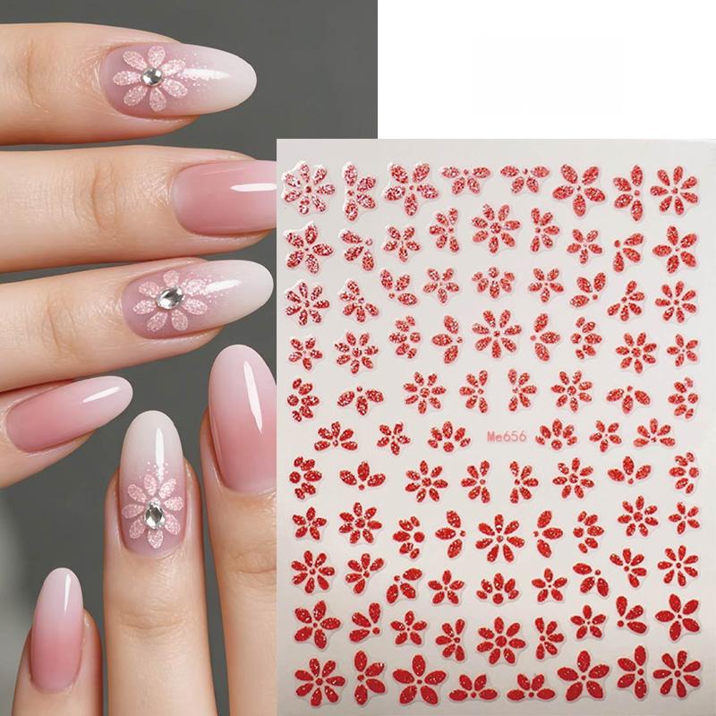 Pink Spring Flowers Sakura 3D Nail Sticker #03