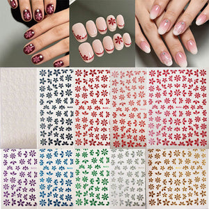 Blue Spring Flowers Sakura 3D Nail Sticker #06