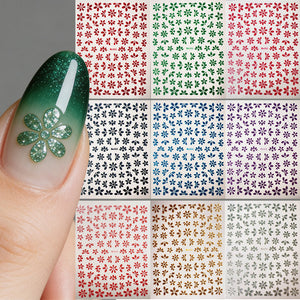 Blue Spring Flowers Sakura 3D Nail Sticker #06