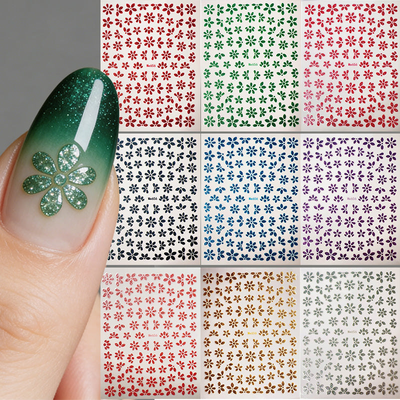Blue Spring Flowers Sakura 3D Nail Sticker #06
