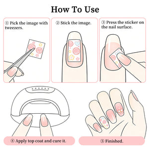 Blue Spring Flowers Sakura 3D Nail Sticker #06
