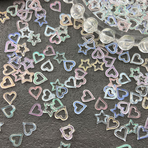100pcs Hollowed Star Plastic Nail Decoration